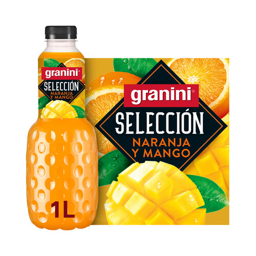 GRANINI Bebida de naranja y mango GRANINI Selección botella de 1 l.
