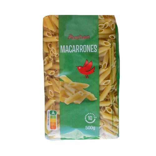 Pasta macarrón PRODUCTO ALCAMPO paquete de 500 g.