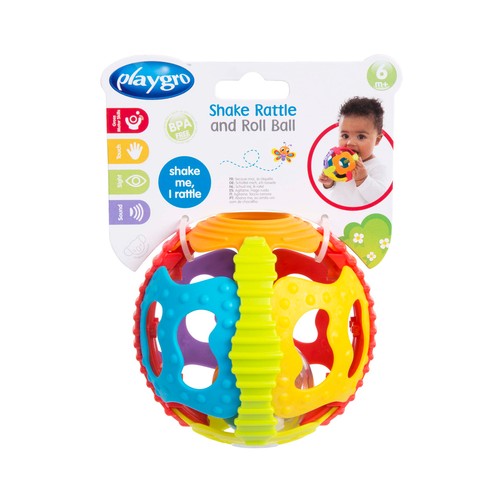Pelota sonajero multicolor, PLAYGRO.