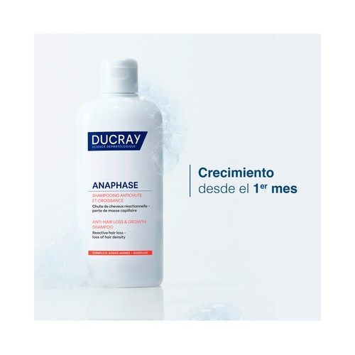 DUCRAY Anaphase Champú anticaida que ayuda a fortalecer y reactivar el crecimiento 400 ml.