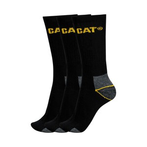 Pack de 3 pares de calcetines CATERPILLAR, color negro, talla 41/45.