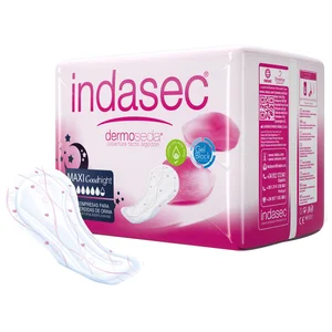 INDASEC Compresas de incontinencia maxi noche para pérdidas de orina severas INDASEC Dermoseda 12 uds.