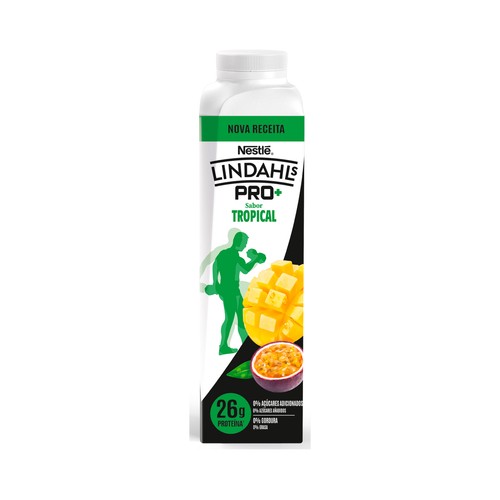 LINDAHLS Bebida láctea proteína tropical sin azúcar añadido 345 ml.