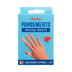 PRODUCTO ALCAMPO Apósitos para dedos de la mano, de 2 formas y tamaños diferentes 14 uds.