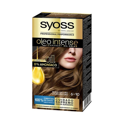 SYOSS Oleo intense Tinte de pelo permanente tono 6-10 rubio oscuro.