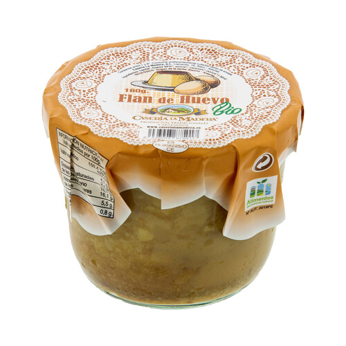 Flan de huevo ecológico CASERÍA LA MADERA 160 g.