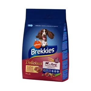 BREKKIES Comida para perros adultos Tender & Delicious Affinity 3 kg.