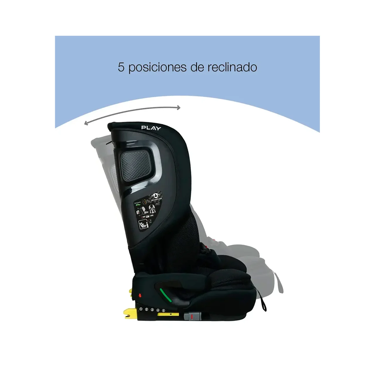 Silla auto One I Size (76 a 140 cm), cabezal ajustable multiposiciones, plegado ultracompacto, color negro