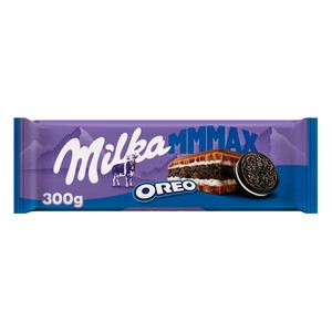 MILKA OREO Chocolate con leche relleno de cacao con galleta 300 g.