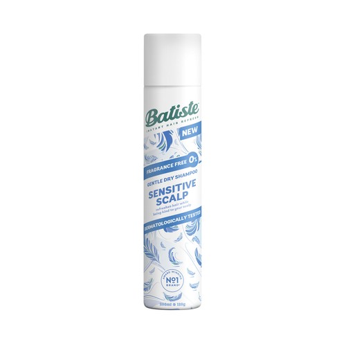 BATISTE Sensitive scalp Champú seco sin fragancia para cabellos delicados 200 ml.