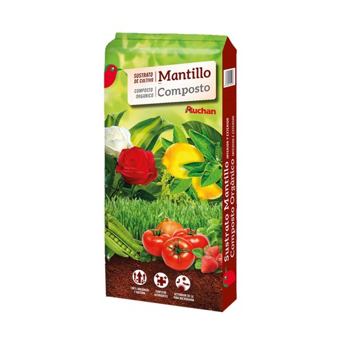 Saco de 50 litros de sustrato de cultivo, de origen 100% natural PRODUCTO ALCAMPO.