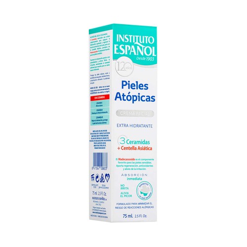 INSTITUTO ESPAÑOL Crema facial extra hidratante para pieles atópicas 75 ml.
