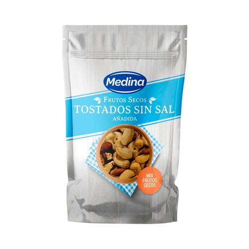 MEDINA Cocktail de frutos secos tostados y sin sal 125 g.