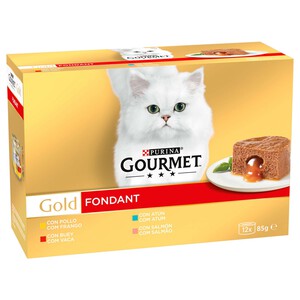 PURINA GOURMET Comida para gatos húmeda fondant PURINA GOURMET 12 uds. 85 g.