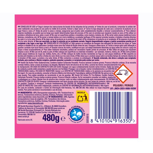 VANISH Activador en polvo oxi pink 480 gr.