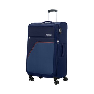 Imagen de Maleta grande tipo trolley Sky Surfer de 80cm, 8 ruedas, color azul oscuro, AMERICAN TOURISTER.