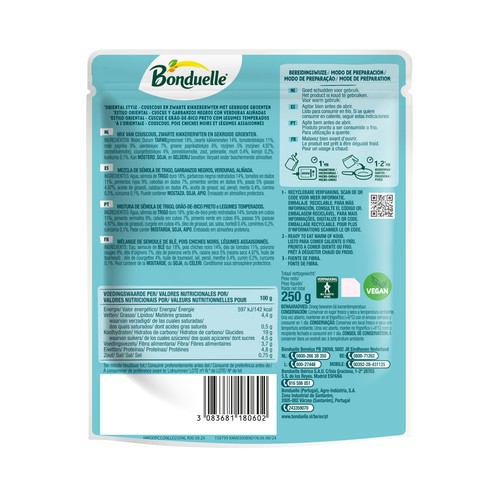 BONDUELLE Lunch bowl estilo oriental 250g.