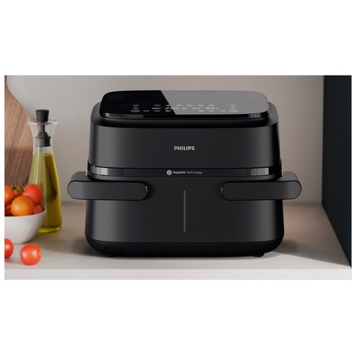 Freidora de aire 7L PHILIPS NA150, 2450W, 6 programas, 2 cestos.