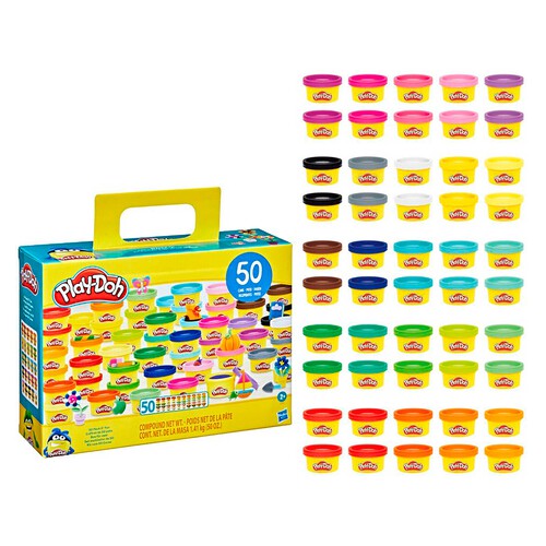 Set de 50 latas de Masas y Plastilinas para moldear PLAY-DOH