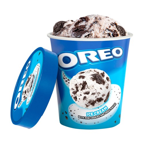 OREO Tarrina de helado de vainilla con trocitos galletas de chocolate 480 ml.