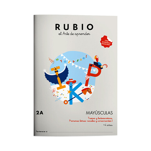 Cuaderno de actividades 2A Mayúsculas, 4 años. VV.AA. Género: Cuadernos de vacaciones. Editorial: Rubio.