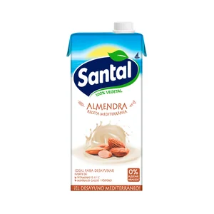 Bebida 100% vegetal de almendras sin azúcares añadidos SANTAL 1 l.