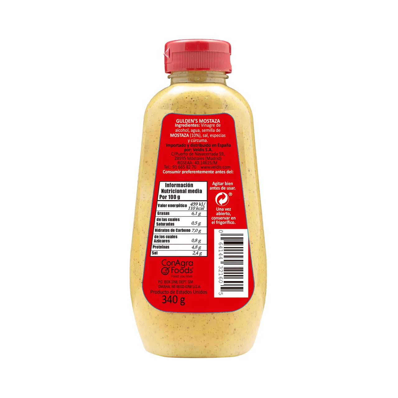 GULDEN"S Mostaza americana bote de 340 g