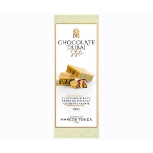 MARCOS TONDA Chocolate blanco Dubai style 100 g.