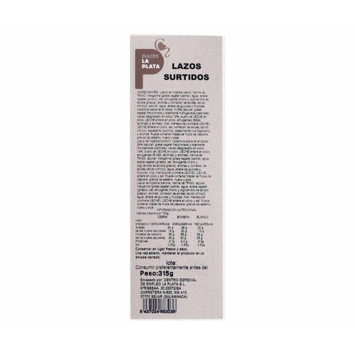 Lazos surtidos 8 uds. 315 g.