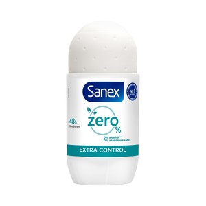 Imagen de SANEX Zero % extra control Desodorante roll on para mujer antitranspirante hasta 48 horas 50 ml.