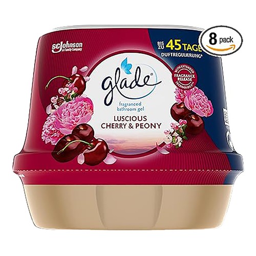 GLADE Ambientador en gel con aroma a peonia y cherry  180 g