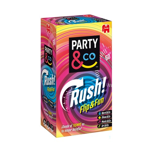 Party & Co Rush Juego de mesa Multiprueba Contrarreloj, de 4 a 10 Jugadores +14 Años JUMBO