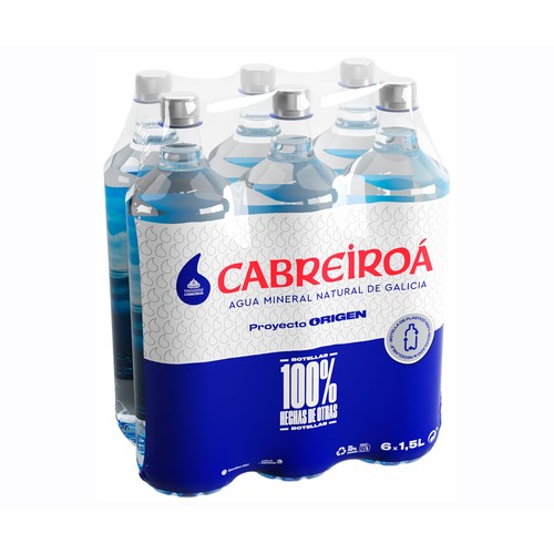 Agua mineral CABREIROA botella pack de 6 uds x 1,5 l.