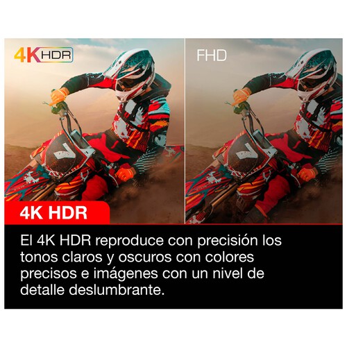 Televisión 190,5 cm (75") LED TCL 75P635 4K, HDR10, SMART TV, WIFI, BLUETOOTH, TDT T2, USB reproductor, 3HDMI, 60HZ.