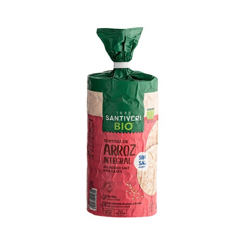 SANTIVERI BIO Tortitas de arroz sin sal añadida ecológicas 130 g.