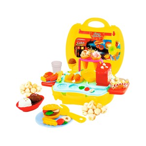 Maletín de pasta para moldear, 27 piezas y 5 sobres de 28 gramos, My snack dough case ONE TWO FUN ALCAMPO.