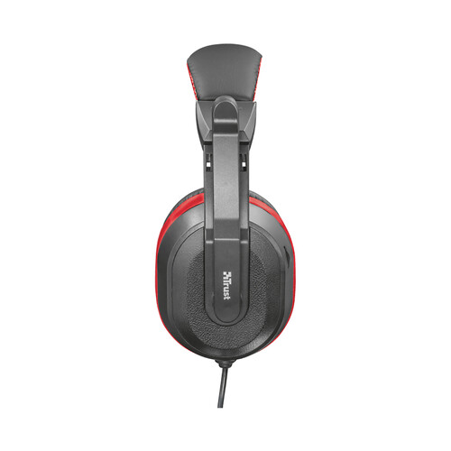 Auriculares gaming con cable, multiplataforma, color negro y rojo, TRUST Ziva.