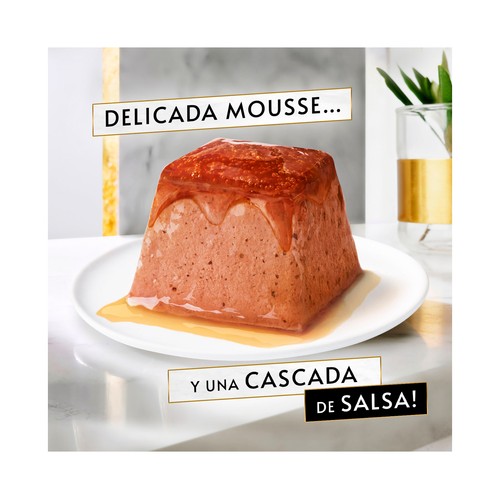 PURINA GOURMET Alimento gatos húmedo, mousse con salmón PURINA GOURMET 4 uds. x 57 g.