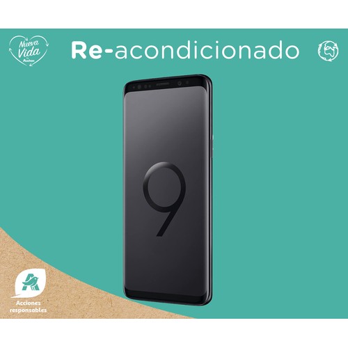 SAMSUNG Galaxy S9 negro (REACONDICIONADO), 64GB + 4GB Ram, pantalla 14,7cm (5,8").