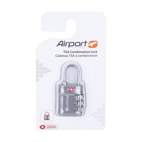 Candado con combinación gris AIRPORT ALCAMPO.