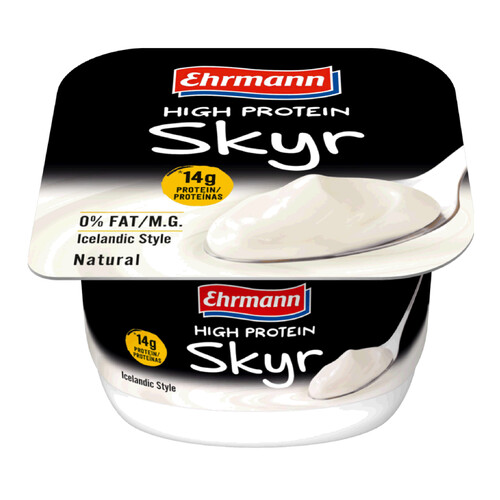 EHRMANN Yogur estilo islandes 0% materia grasa, con 14 gramos de proteinas y sabor natural 150 g.