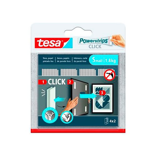 Cinta doble cara, powerstrips click 4/2 S, TESA TAPE.