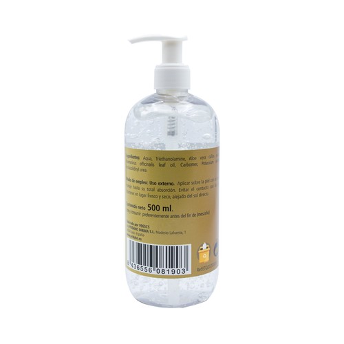 SANON Gel de aloe vera sin colorantes y procedente de cultivo ecológico SANON 500 ml.