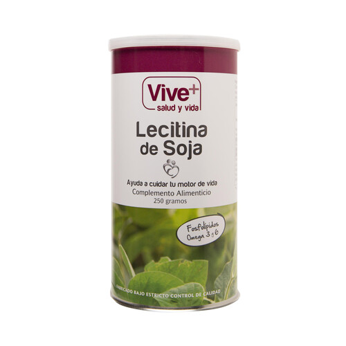 VIVE+ SALUD Y VIDA Complemento alimenticio de lecitina de soja que ayuda a cuidar tu motor de vida VIVE PLUS 250 gr,