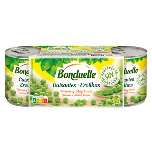 Imagen de BONDUELLE Guisantes al natural muy finos pack 3 uds. 140 g.
