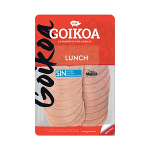 GOIKOA Lunch cortado en lonchas, elaborado sin lactosa ni gluten ni proteína de leche GOIKOA 125 g.