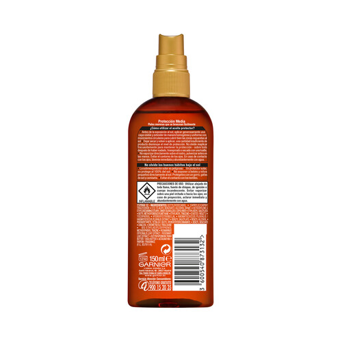 DELIAL Aceite solar bronceador en spray con factor de protección 20 (medio) 150 ml.