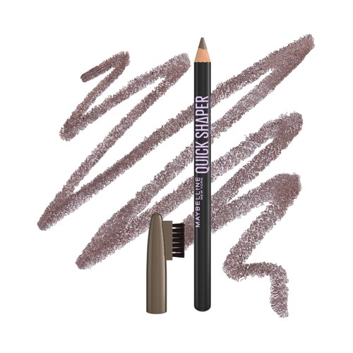 MAYBELLINE Quick shaper tono 04 Medium brown Lápiz moldeador de cejas con acabado natural.