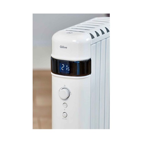 Radiador QILIVE Q.6117, 1500W, temporizador, temostato.