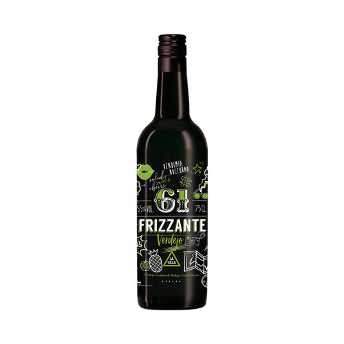 FRIZZANTE 61 Vino verdejo frizzante de vendimia nocturna FRIZZANTE 61 botella de 75 cl.